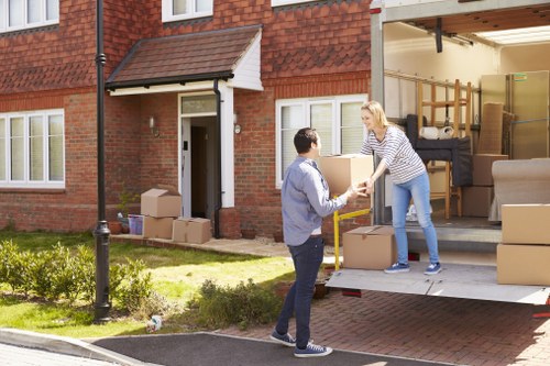 Business and office man and van transport in New Malden