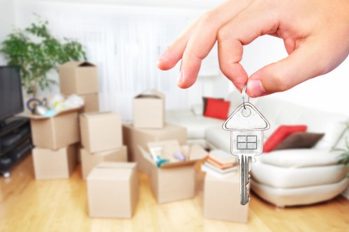 Man and van team handling a flat move in New Malden