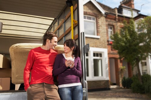 Local removal van ready for residential moving in New Malden